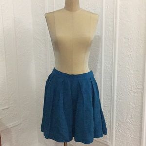Creatures of Comfort teal pleated skirt